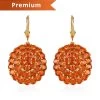 Mexican Fire Opal Floral Earrings In Vermeil Yellow Gold Over Sterling Silver 7.25 Ctw -Jewelry store 7561771