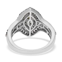 Green Diamond Ring In Platinum Over Sterling Silver 1.00 Ctw -Jewelry store 7561796 4