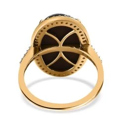 Luxoro 14K Yellow Gold AAA Boulder Opal Doublet And Diamond Halo Ring 6.75 Ctw 12 Luxoro 14K Yellow Gold AAA Boulder Opal Doublet And Diamond Halo Ring 6.75 Ctw -Jewelry store 7562272 4