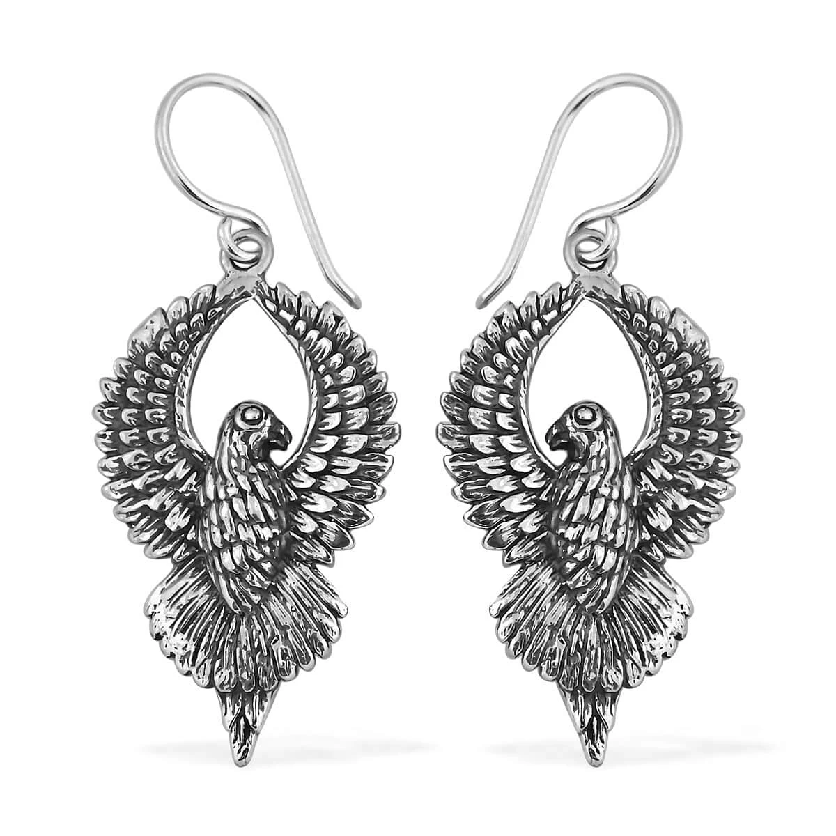 TLV Bali Legacy Sterling Silver Eagle Earrings (12.15 G) 3 TLV Bali Legacy Sterling Silver Eagle Earrings (12.15 G)