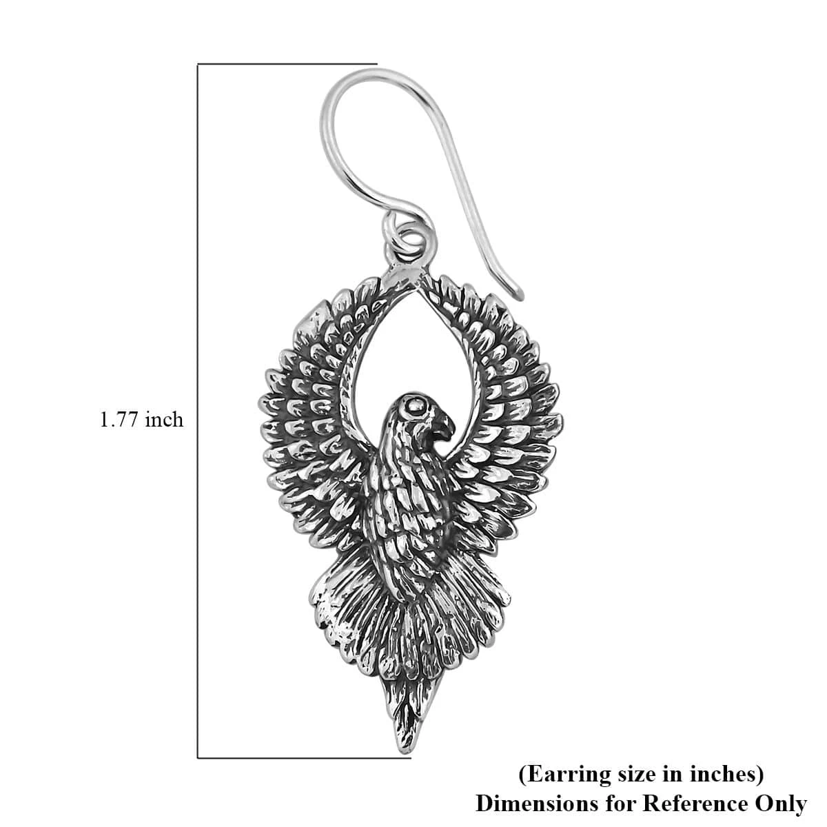 TLV Bali Legacy Sterling Silver Eagle Earrings (12.15 G) 7 TLV Bali Legacy Sterling Silver Eagle Earrings (12.15 G) - Image 5