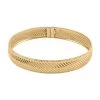 Rigato Italian 10K Yellow Gold Rigato 10mm Flex Hinged Bangle Bracelet (7.50 In) 5.80 Grams -Jewelry store 7562729