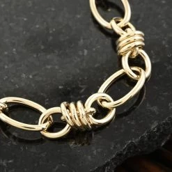 Italian 10K Yellow Gold 8.3mm Rolling Rolo Bracelet (7.50-8.50In) 4.20 Grams -Jewelry store 7562794 1