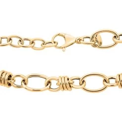Italian 10K Yellow Gold 8.3mm Rolling Rolo Bracelet (7.50-8.50In) 4.20 Grams -Jewelry store 7562794 2