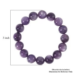 Brazilian Purple Lepidolite 13-14mm Beaded Stretch Bracelet 262.00 Ctw -Jewelry store 7563228 4