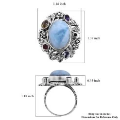 Bali Legacy Larimar And Multi Gemstone Ring In Sterling Silver 14.00 Ctw 13 Bali Legacy Larimar And Multi Gemstone Ring In Sterling Silver 14.00 Ctw -Jewelry store 7563241 5