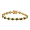 Chrome Diopside And White Zircon Bracelet In Vermeil Yellow Gold Over Sterling Silver (7.25 In) 7.25 Ctw -Jewelry store 7563478