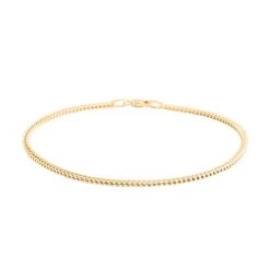 10K Yellow Gold 1.8mm Fancy Palma Bracelet (7.00 In) 1.25 Grams