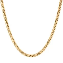 14K Yellow Gold 4mm Palma Necklace 18 Inches 12 Grams
