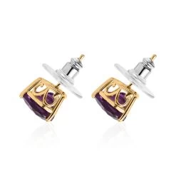 Amethyst Heart Stud Earrings In Vermeil Yellow Gold Over Sterling Silver 5.10 Ctw 10 Amethyst Heart Stud Earrings In Vermeil Yellow Gold Over Sterling Silver 5.10 Ctw -Jewelry store 7564588 3