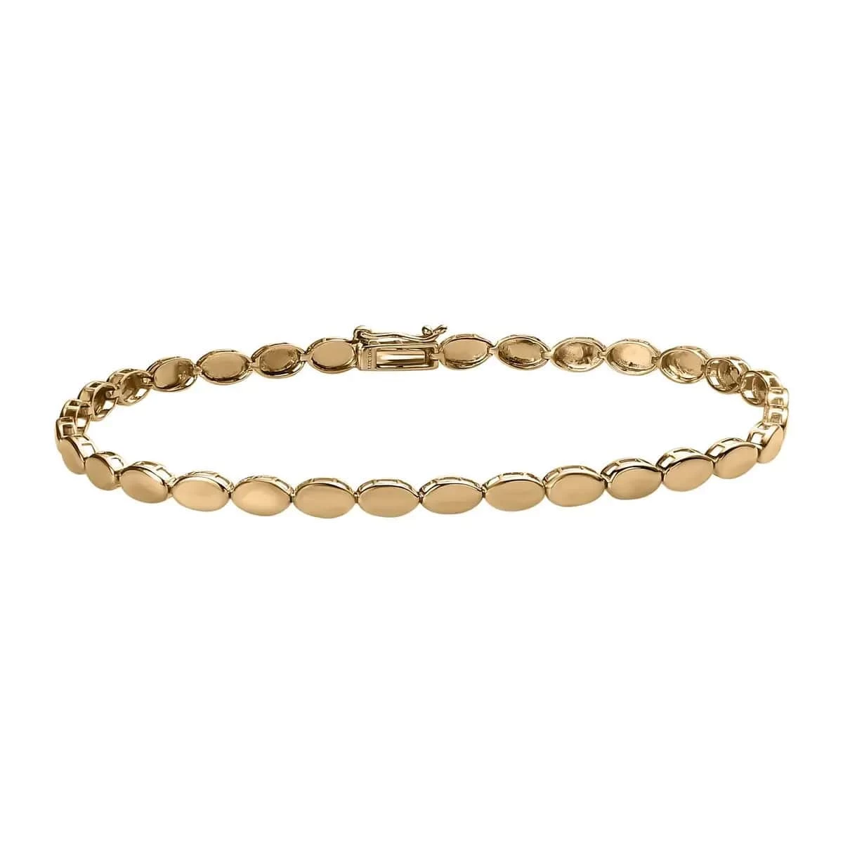 Luxoro 10K Yellow Gold Oval Link Bracelet (7.25 In) 3.8 Grams 3 Luxoro 10K Yellow Gold Oval Link Bracelet (7.25 In) 3.8 Grams