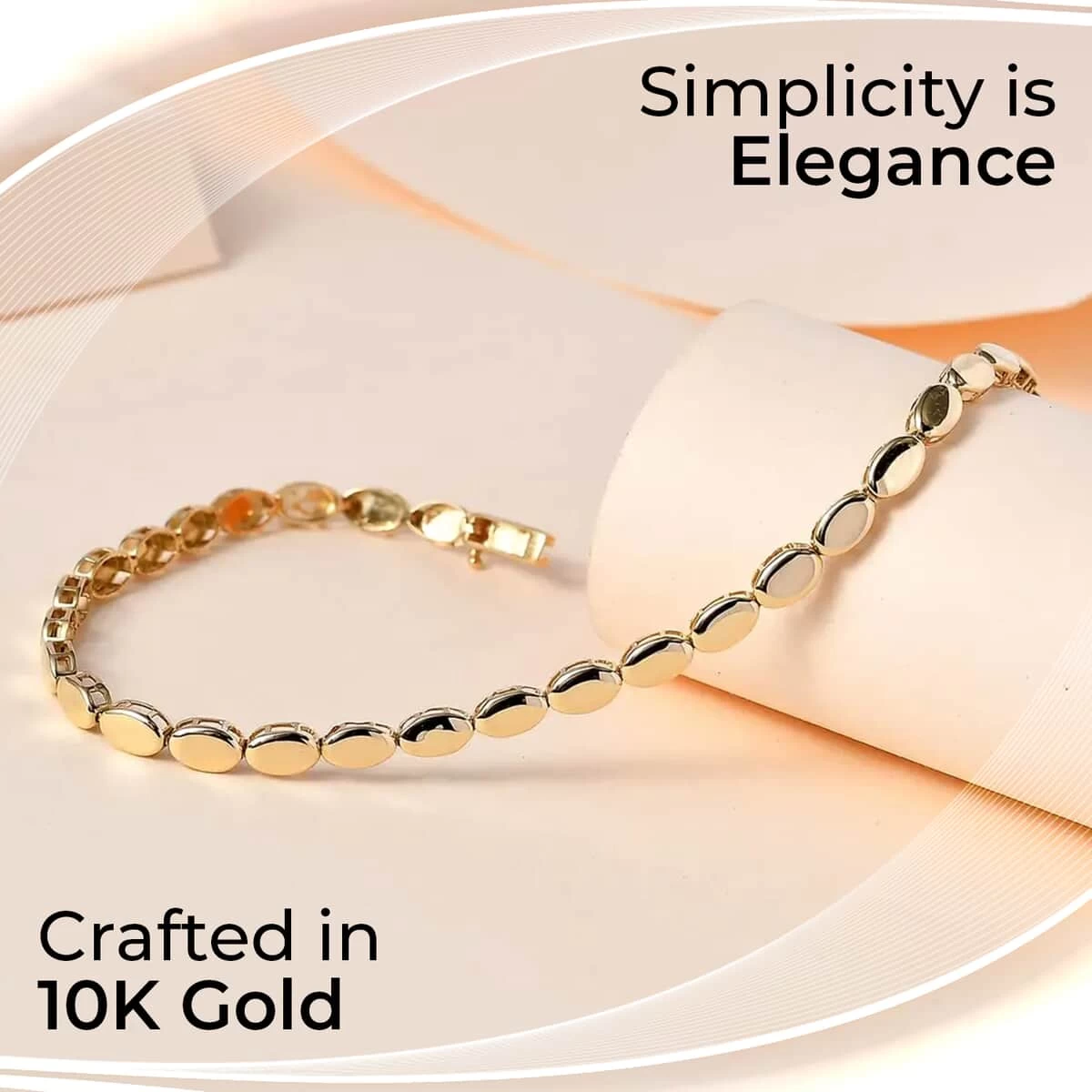 Luxoro 10K Yellow Gold Oval Link Bracelet (7.25 In) 3.8 Grams 4 Luxoro 10K Yellow Gold Oval Link Bracelet (7.25 In) 3.8 Grams - Image 2