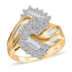 14K Yellow Gold G-H I3 Diamond Ring 6.25 Grams 1.00 Ctw