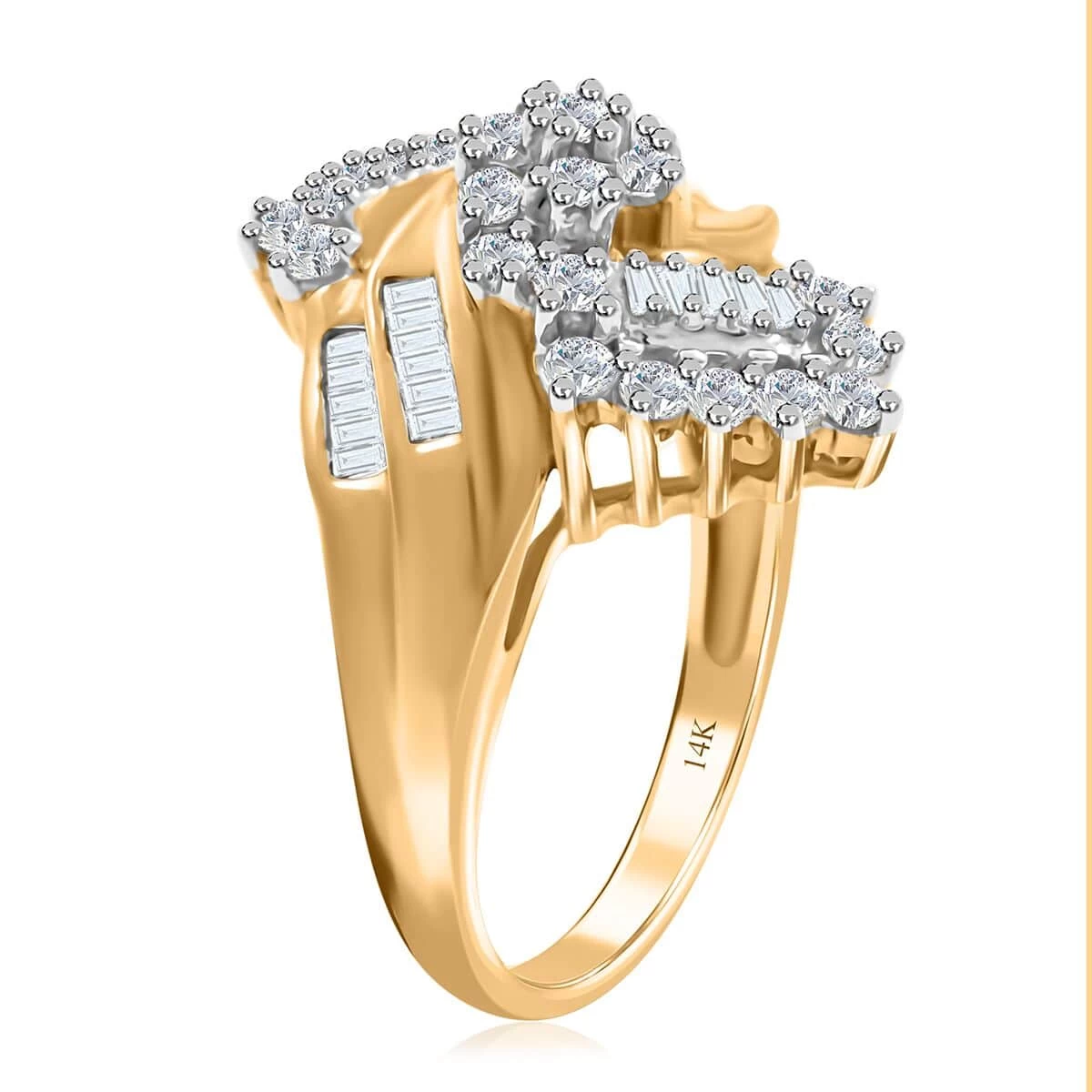 14K Yellow Gold G-H I3 Diamond Ring 6.25 Grams 1.00 Ctw 6 14K Yellow Gold G-H I3 Diamond Ring 6.25 Grams 1.00 Ctw - Image 4