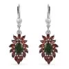 Chrome Diopside And Mozambique Garnet Lever Back Earrings In Platinum Over Sterling Silver 3.90 Ctw -Jewelry store 7565518
