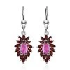 Ilakaka Hot Pink Sapphire (FF) And Mozambique Garnet Lever Back Earrings In Vermeil Yellow Gold Over Sterling Silver 5.35 Ctw -Jewelry store 7565570