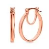 14K Rose Gold Over Sterling Silver Hoop Earrings 3.35 Grams -Jewelry store 7565764