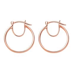 14K Rose Gold Over Sterling Silver Hoop Earrings 3.35 Grams -Jewelry store 7565764 3