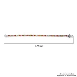 Multi-Tourmaline Tennis Bracelet In Platinum Over Sterling Silver (6.50 In) 6.70 Ctw (Del. In 5-7 Days) 11 Multi-Tourmaline Tennis Bracelet In Platinum Over Sterling Silver (6.50 In) 6.70 Ctw (Del. In 5-7 Days) -Jewelry store 7565952 4