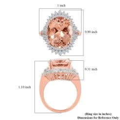 Luxoro 14K Rose Gold Marropino Morganite And Diamond G-H I2 Ring 9 Grams 11.85 Ctw 14 Luxoro 14K Rose Gold Marropino Morganite And Diamond G-H I2 Ring 9 Grams 11.85 Ctw -Jewelry store 7566262 5