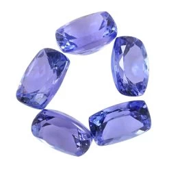 Premium Tanzanite Set Of 5 (Cush 7x5 Mm) 4.00 Ctw