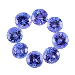 Premium Tanzanite Set Of 8 (Rnd 5 Mm) 4.00 Ctw