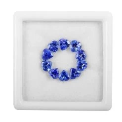 Premium Tanzanite Set Of 10 (Hrt 5 Mm) 4.00 Ctw