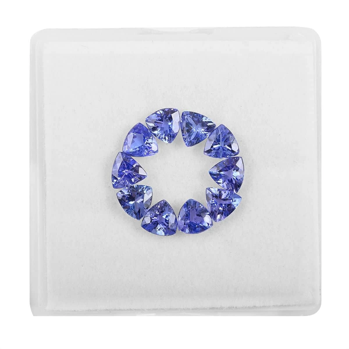 Premium Tanzanite Set Of 10 (Trl 5 Mm) 4.00 Ctw 3 Premium Tanzanite Set Of 10 (Trl 5 Mm) 4.00 Ctw