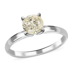 14K White Gold Diamond (I2 - I) Ring 1.00 Ctw