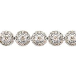 14K White Gold Diamond Bracelet (7.50 In) 16 Grams 5.00 Ctw -Jewelry store 7566837 2