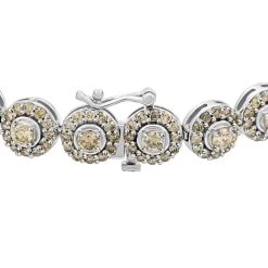 14K White Gold Diamond Bracelet (7.50 In) 16 Grams 5.00 Ctw -Jewelry store 7566837 3