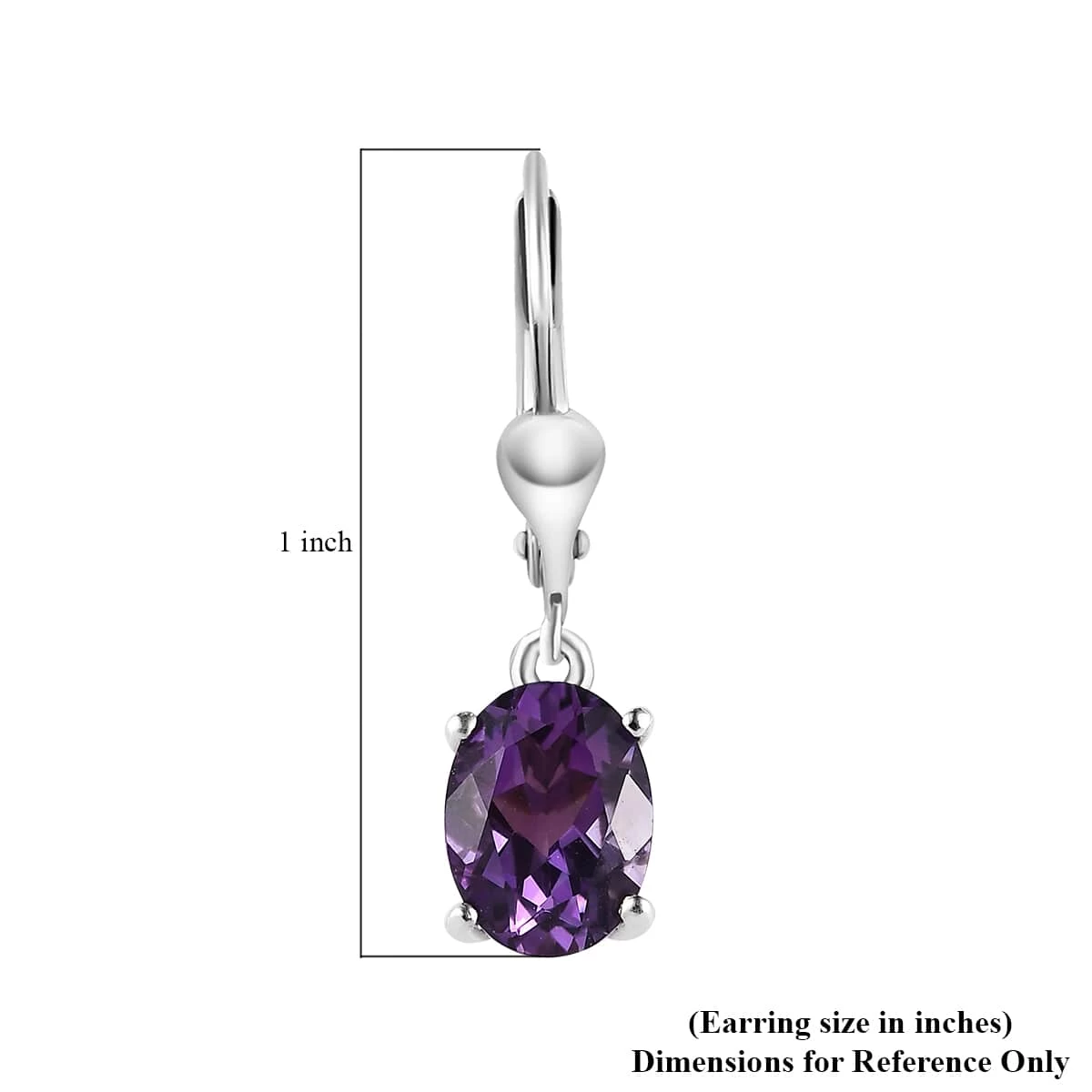 Premium Uruguayan Amethyst Lever Back Earrings In Platinum Over Sterling Silver 2.40 Ctw 7 Premium Uruguayan Amethyst Lever Back Earrings In Platinum Over Sterling Silver 2.40 Ctw - Image 5