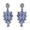 Tanzanite And White Zircon Earrings In Platinum Over Sterling Silver 3.60 Ctw 2 Tanzanite And White Zircon Earrings In Platinum Over Sterling Silver 3.60 Ctw -Jewelry store 7567480