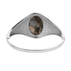 Malagasy Labradorite Bangle Bracelet In Stainless Steel (6.50 In) 33.50 Ctw -Jewelry store 7567701 5