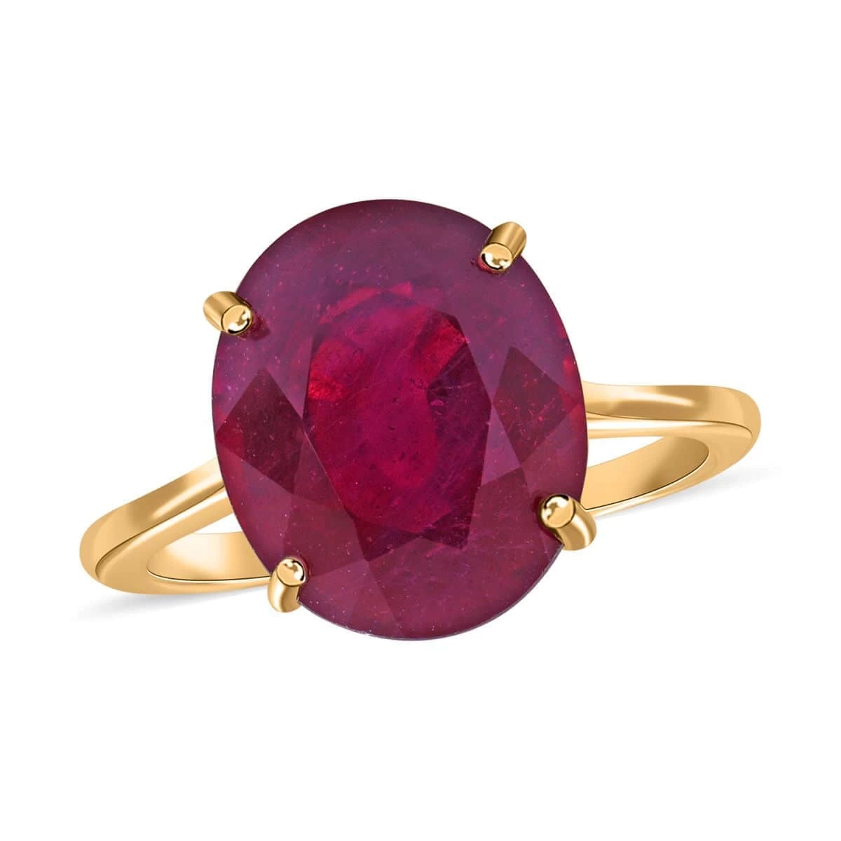 Luxoro 10K Yellow Gold Premium Niassa Ruby (FF) Solitaire Ring 6.50 Ctw 3 Luxoro 10K Yellow Gold Premium Niassa Ruby (FF) Solitaire Ring 6.50 Ctw