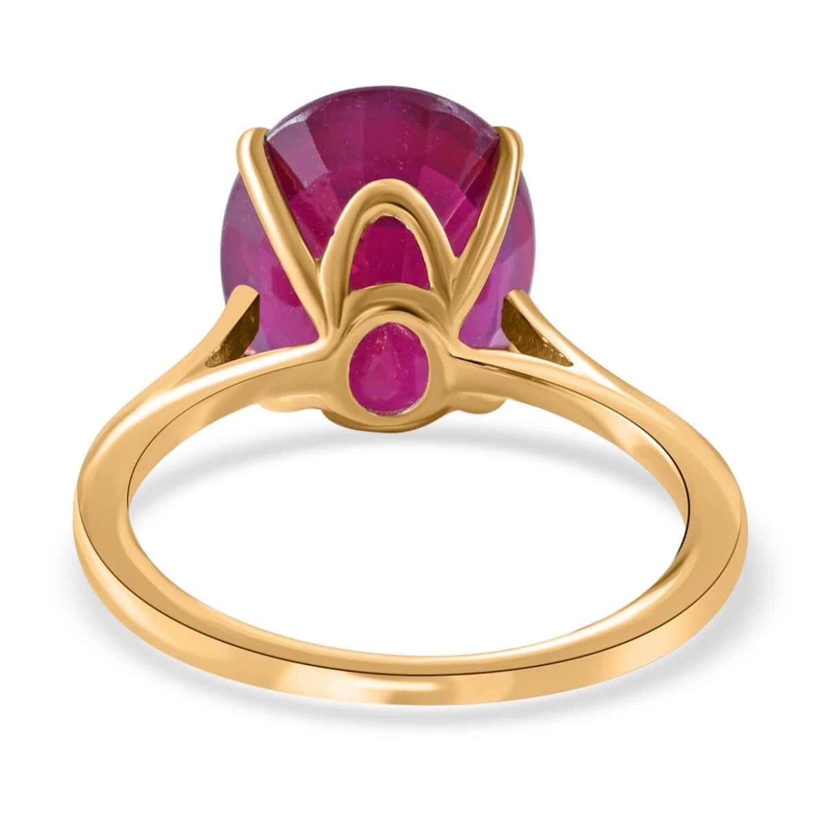 Luxoro 10K Yellow Gold Premium Niassa Ruby (FF) Solitaire Ring 6.50 Ctw 6 Luxoro 10K Yellow Gold Premium Niassa Ruby (FF) Solitaire Ring 6.50 Ctw - Image 4