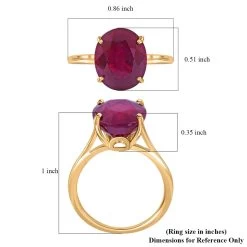 Luxoro 10K Yellow Gold Premium Niassa Ruby (FF) Solitaire Ring 6.50 Ctw 11 Luxoro 10K Yellow Gold Premium Niassa Ruby (FF) Solitaire Ring 6.50 Ctw -Jewelry store 7568026 4