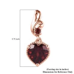 Mozambique Garnet Dangling Earrings In Vermeil Rose Gold Over Sterling Silver 3.00 Ctw 11 Mozambique Garnet Dangling Earrings In Vermeil Rose Gold Over Sterling Silver 3.00 Ctw -Jewelry store 7568035 4