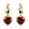 Mozambique Garnet Dangling Earrings In Vermeil Yellow Gold Over Sterling Silver 2.90 Ctw 1 Mozambique Garnet Dangling Earrings In Vermeil Yellow Gold Over Sterling Silver 2.90 Ctw -Jewelry store 7568036