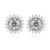 Moissanite Solitaire Stud Earrings In Vermeil Yellow Gold Over Sterling Silver 1.75 Ctw -Jewelry store 7568063