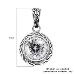 Bali Legacy 120 Facet Moissanite Pendant In Sterling Silver 3.40 Ctw -Jewelry store 7569061 5