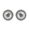 Bali Legacy 120 Facet Moissanite Stud Earrings In Sterling Silver 3.60 Ctw -Jewelry store 7569070