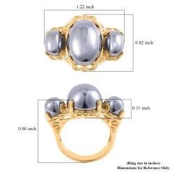 Terahertz 3 Stone Ring In Goldtone 30.00 Ctw -Jewelry store 7569083 5
