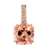Certified And Appraised Luxoro 14K Rose Gold AAA Marropino Morganite And G-H I2 Diamond Pendant 3.75 Ctw 1 Certified And Appraised Luxoro 14K Rose Gold AAA Marropino Morganite And G-H I2 Diamond Pendant 3.75 Ctw -Jewelry store 7570088