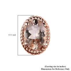 Marropino Morganite Solitaire Stud Earrings In Vermeil Rose Gold Over Sterling Silver 0.85 Ctw 11 Marropino Morganite Solitaire Stud Earrings In Vermeil Rose Gold Over Sterling Silver 0.85 Ctw -Jewelry store 7570141 4
