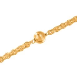 24K Yellow Gold Electroform 2.5mm Phoenix Tail Chain Bracelet (6.50-8.0In) 4.35 Grams -Jewelry store 7571516 2