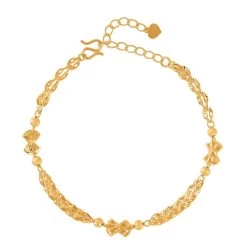 24K Yellow Gold 5mm Phoenix Tail Chain Bracelet (6.50-8.0In) 5.35 Grams (Del. In 7-10 Days)