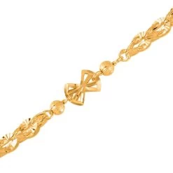 24K Yellow Gold 5mm Phoenix Tail Chain Bracelet (6.50-8.0In) 5.35 Grams (Del. In 7-10 Days) -Jewelry store 7571525 2
