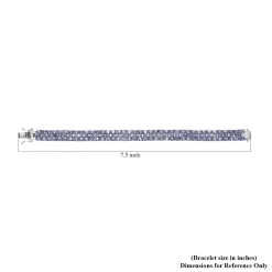 Karis Tanzanite Three-Row Bracelet In Platinum Bond (7.25 In) (Del. In 5-7 Days) 21.00 Ctw -Jewelry store 7571899 4