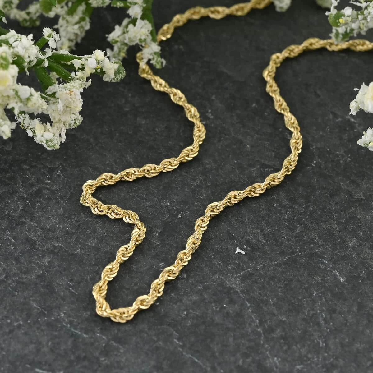 10K Yellow Gold 1.5mm Rope Chain Necklace 22 Inches 1.40 Grams 4 10K Yellow Gold 1.5mm Rope Chain Necklace 22 Inches 1.40 Grams - Image 2